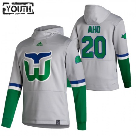 Kinder Eishockey Carolina Hurricanes Sebastian Aho 20 2020-21 Reverse Retro Pullover Hooded Sweatshirt